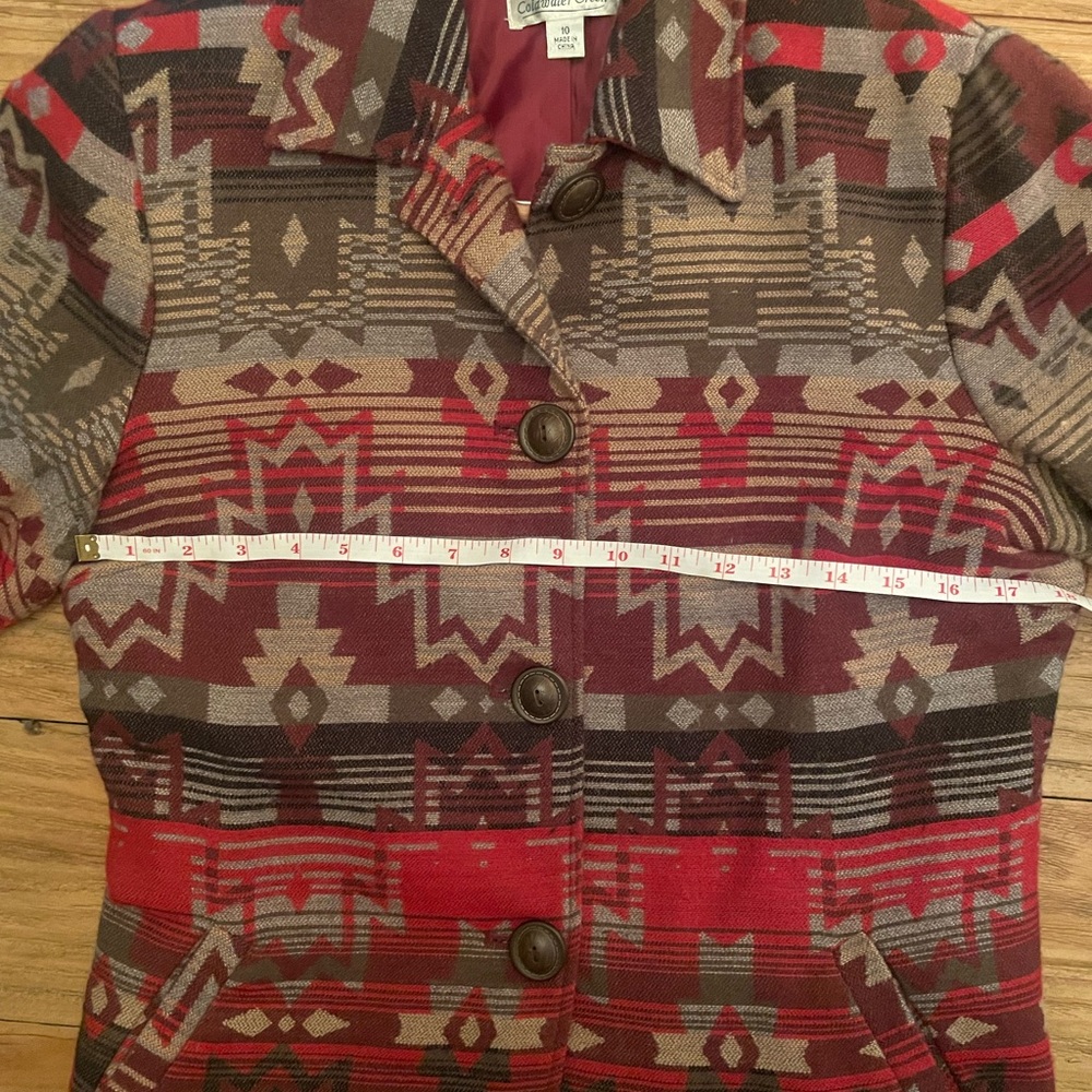 Coldwater Creek women’s Size 10
Southwestern design Wool Blend Shacket Jacket - Picture 12 of 14